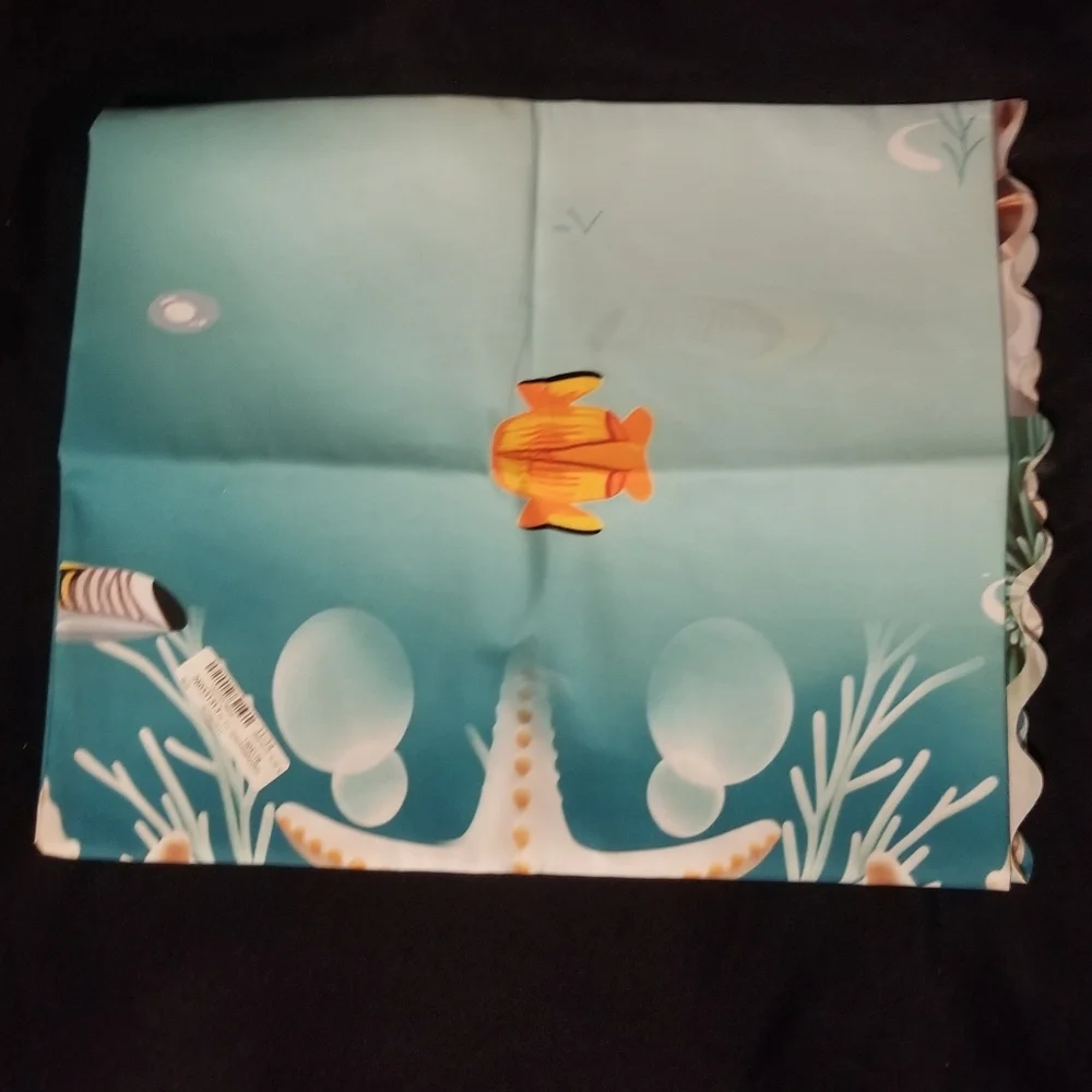 3 nature themed tablecloths, ocean or hummingbirds